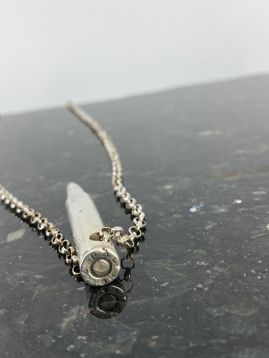 Large Silver Bullet .223 Necklace – Gary Allan Jewelry