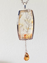 Load image into Gallery viewer, Dendritic Quartz, Diamonds, and Citrine Pendant