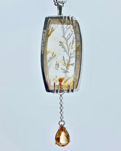 Load image into Gallery viewer, Dendritic Quartz, Diamonds, and Citrine Pendant