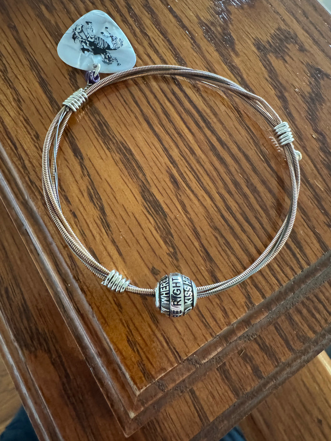 Guitar String Bracelet- XL- Right Where I Need to be