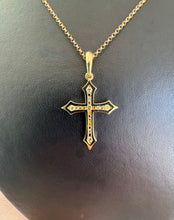 Load image into Gallery viewer, 18K Yellow Gold Cross with Fancy Diamonds
