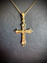 Load image into Gallery viewer, 18K Yellow Gold Cross with Fancy Diamonds
