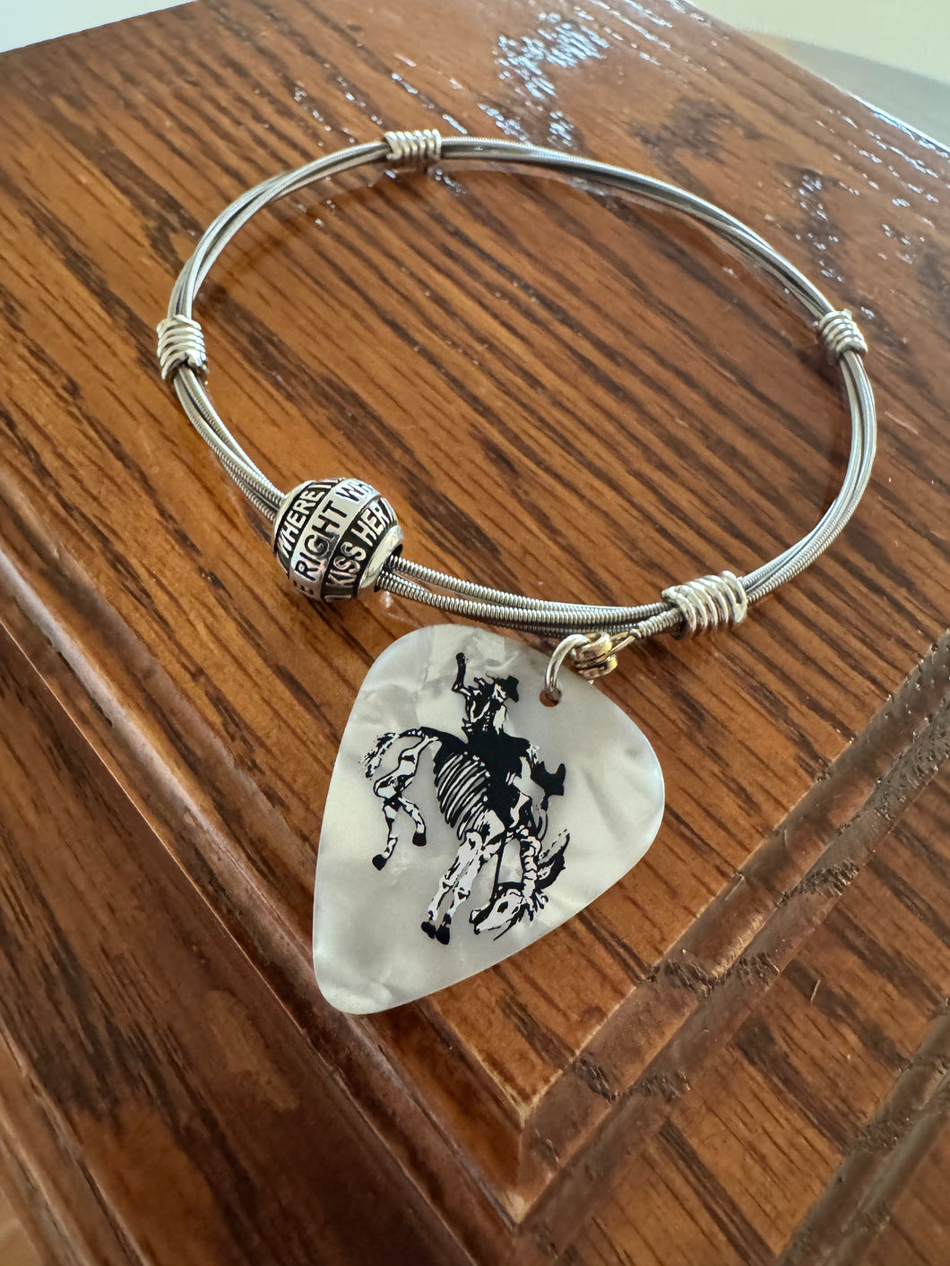 Guitar String Bracelet- XL- Right Where I Need to be