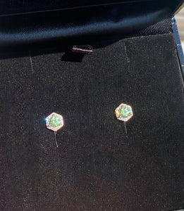 Dementoid Garnet and Diamond Earrings