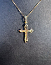 Load image into Gallery viewer, 18K Yellow Gold Cross with Fancy Diamonds
