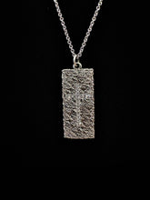 Load image into Gallery viewer, Textured Dog Tag- Cross White Diamonds
