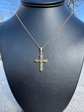 Load image into Gallery viewer, 18K Yellow Gold Cross with Fancy Diamonds
