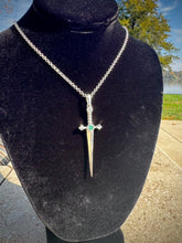 Load image into Gallery viewer, Sword with Emerald and Diamond

