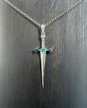 Load image into Gallery viewer, Sword with Emerald and Diamond

