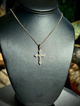 Load image into Gallery viewer, 18K Yellow Gold Cross with Fancy Diamonds
