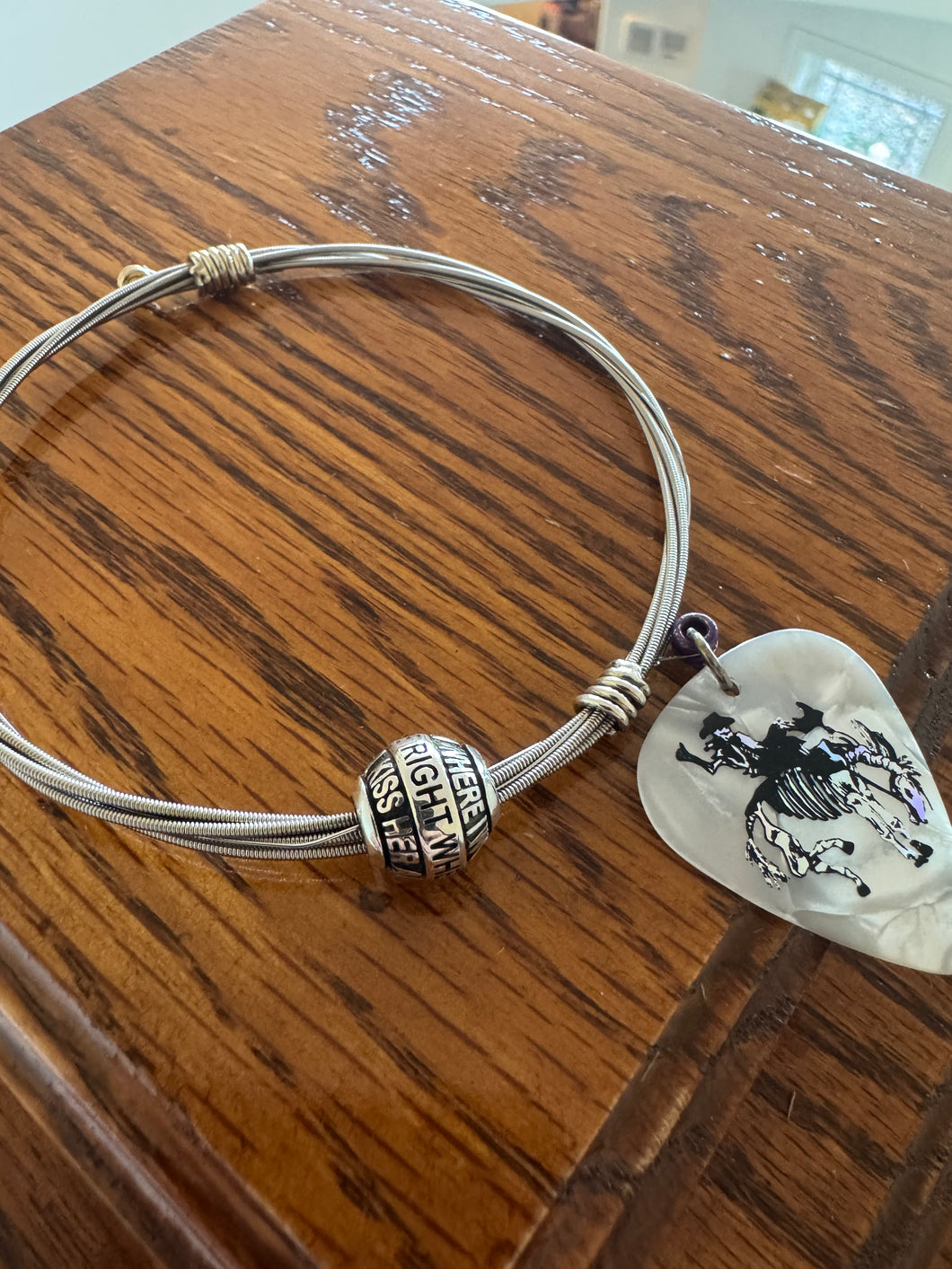 Guitar String Bracelet- XL- Right Where I Need to be