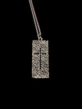 Load image into Gallery viewer, Textured Dog Tag- Cross Black Diamonds
