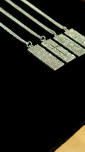 Load image into Gallery viewer, Textured Dog Tag- Cross White Diamonds

