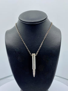 Large Silver Bullet .223 Necklace